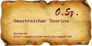 Oesztreicher Szorina névjegykártya